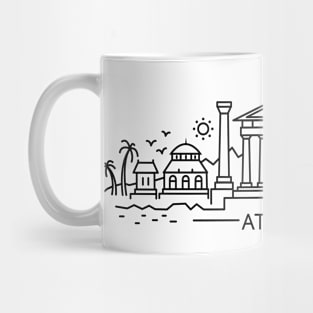 Athens line art Mug